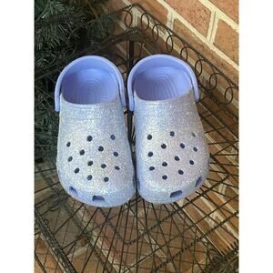 CROCS Classic Glitter Clog Glitter Women 7 Men 5 Blue